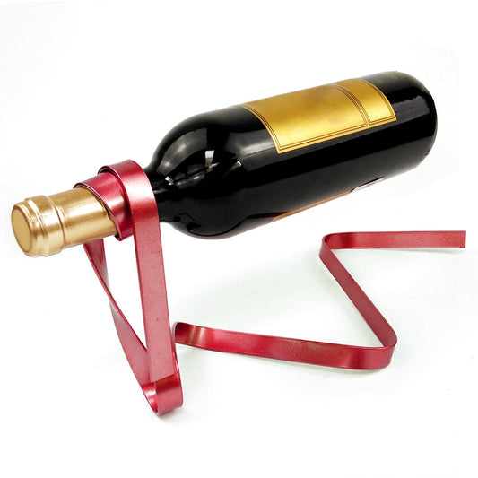 Ribbon Iron Wine Bottle Holder