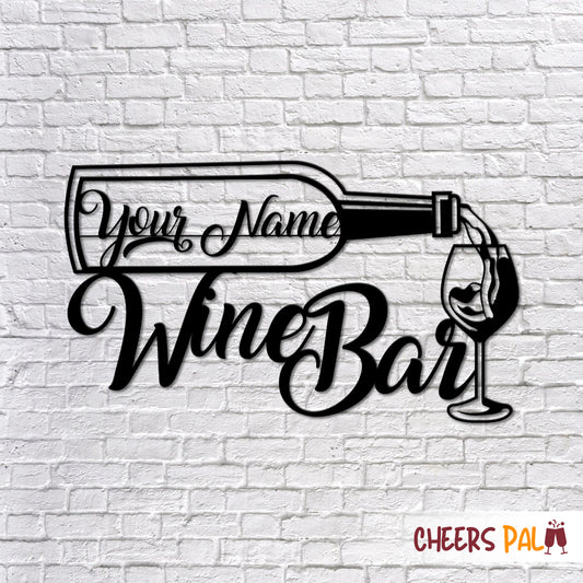 Custom Wine Lovers Metal Wall Art